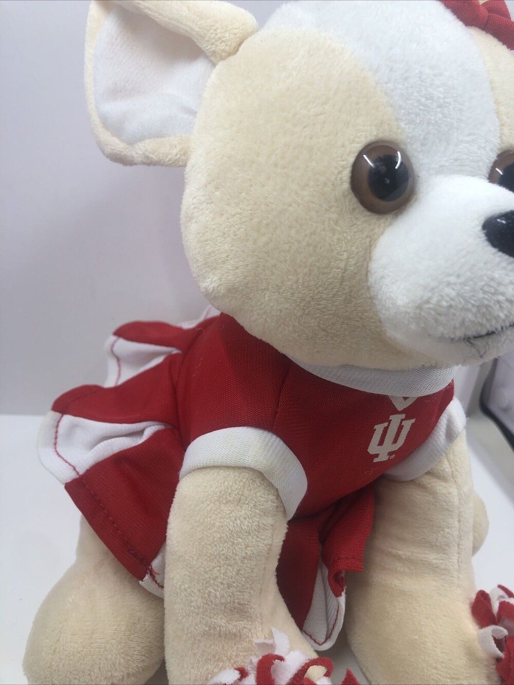 Indiana Hoosiers Stuffed Dog Plush Cheerleader 9 Inches. Please Read - Picture 7 of 16
